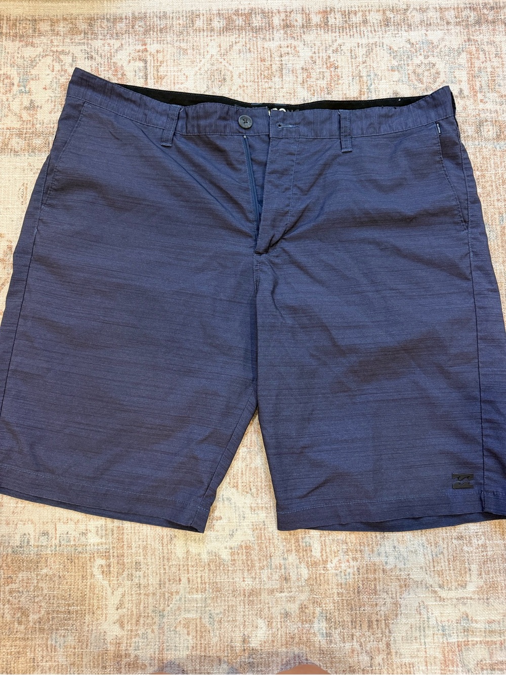 Billabong Men's Dark Blue Flat Front Shorts